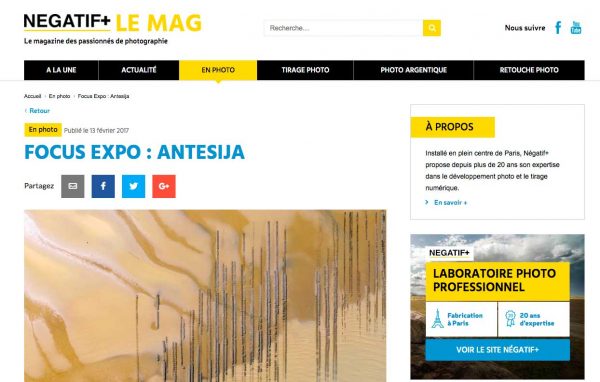 Interview Antesija – Négatif+ LE MAG – Février 2017